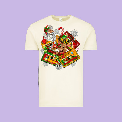Christmas Cassette Tapes Vintage Tee Designed By Zillion Design Studio