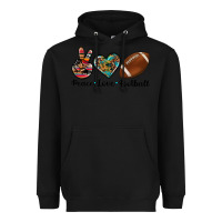 Black peace love football Heavyweight Hoodie - Artiststas