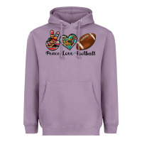 Lavender peace love football Heavyweight Hoodie - Artiststas