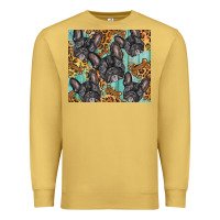 Antique Gold french bulldog Premium Sweatshirt - BarkalooDesign