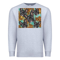 Heather Grey french bulldog Premium Sweatshirt - BarkalooDesign