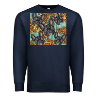 Navy french bulldog Premium Sweatshirt - BarkalooDesign