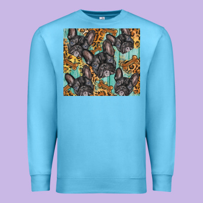 French Bulldog Premium Sweatshirt Designed By Barkaloodesign