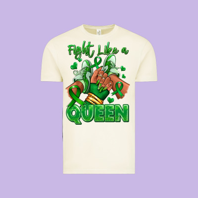 Vintage Tee green ribbon liver cancer afro girl sneakers