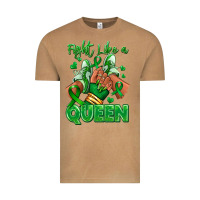 Vintage Camel green ribbon liver cancer afro girl sneakers Vintage Tee - RanaPortraitStore