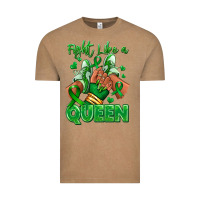 Vintage Coffee green ribbon liver cancer afro girl sneakers Vintage Tee - RanaPortraitStore