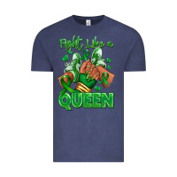 Vintage Denim green ribbon liver cancer afro girl sneakers Vintage Tee - RanaPortraitStore