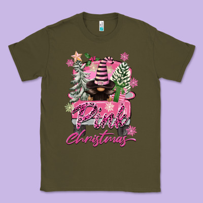 Pink Christmas Truck Gnome Classic Tee Designed By Fadigitalartstudio