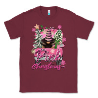 Burgundy Pink Christmas Truck Gnome Classic Tee - FaDigitalArtStudio