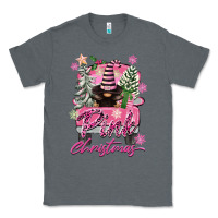 Charcoal Heather Pink Christmas Truck Gnome Classic Tee - FaDigitalArtStudio