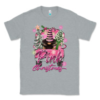 Heather Grey Pink Christmas Truck Gnome Classic Tee - FaDigitalArtStudio