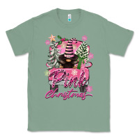Sage Pink Christmas Truck Gnome Classic Tee - FaDigitalArtStudio