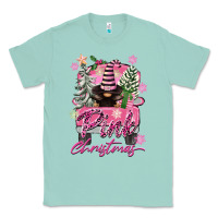 Seafoam Pink Christmas Truck Gnome Classic Tee - FaDigitalArtStudio