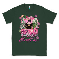 Sports Green Pink Christmas Truck Gnome Classic Tee - FaDigitalArtStudio