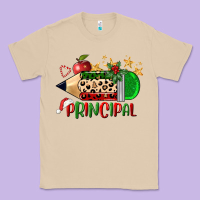 Christmas Principal Pencil Classic Tee Designed By Fadigitalartstudio
