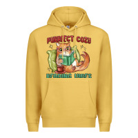 Antique Gold purrfect cozy reading vibes Premium Hoodie - MaliasSmallBusiness