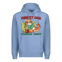 Colony Blue purrfect cozy reading vibes Premium Hoodie - MaliasSmallBusiness