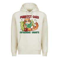 Oatmeal Heather purrfect cozy reading vibes Premium Hoodie - MaliasSmallBusiness