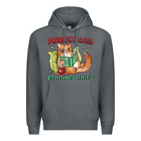 Rock purrfect cozy reading vibes Premium Hoodie - MaliasSmallBusiness