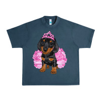 Midnight Navy balerina dachshund with tutu Urban Heavy Tee - RanaPortraitStore