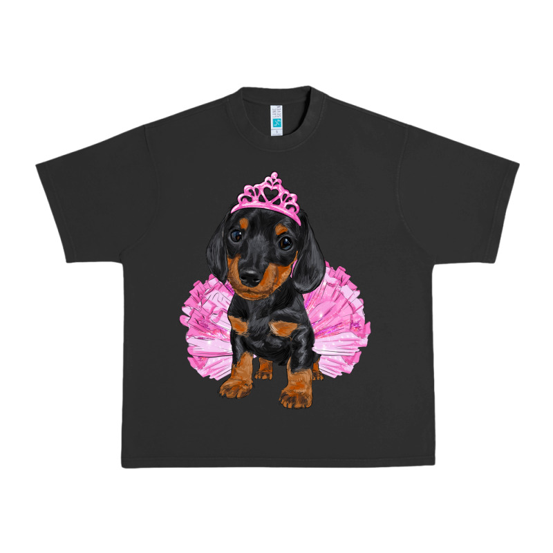Balerina Dachshund With Tutu Urban Heavy Tee by RanaPortraitStore | Teevron
