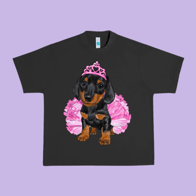 Urban Heavy Tee balerina dachshund with tutu
