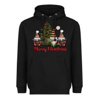 Black merry christmas with gnomes Heavyweight Hoodie - AdoDesignShop