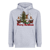 Heather Grey merry christmas with gnomes Heavyweight Hoodie - AdoDesignShop