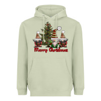 Matcha merry christmas with gnomes Heavyweight Hoodie - AdoDesignShop