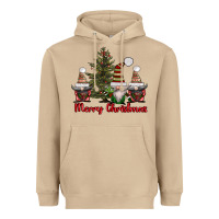 Mushroom merry christmas with gnomes Heavyweight Hoodie - AdoDesignShop