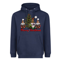 Navy merry christmas with gnomes Heavyweight Hoodie - AdoDesignShop