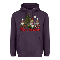 Plum merry christmas with gnomes Heavyweight Hoodie - AdoDesignShop