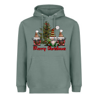 Sage merry christmas with gnomes Heavyweight Hoodie - AdoDesignShop