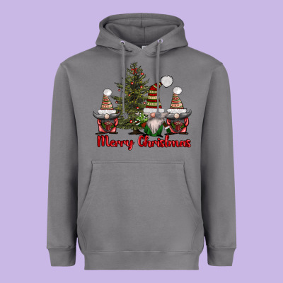 Merry Christmas With Gnomes Heavyweight Hoodie Designed By Adodesignshop