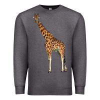 Charcoal Heather giraffe Premium Sweatshirt - LillyAllenDesigns