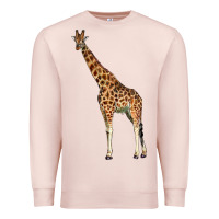 Pale Pink giraffe Premium Sweatshirt - LillyAllenDesigns