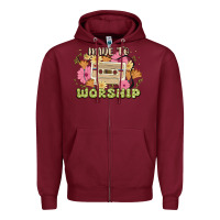 Burgundy made to worship Zipper Hoodie - JahusDesignShop