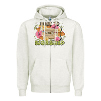 Oatmeal Heather made to worship Zipper Hoodie - JahusDesignShop