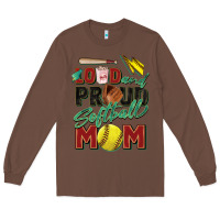 Chestnut loud and proud softball mom Long Sleeve Tee - Zillion Design Studio