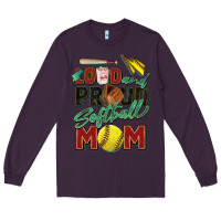 Plum loud and proud softball mom Long Sleeve Tee - Zillion Design Studio
