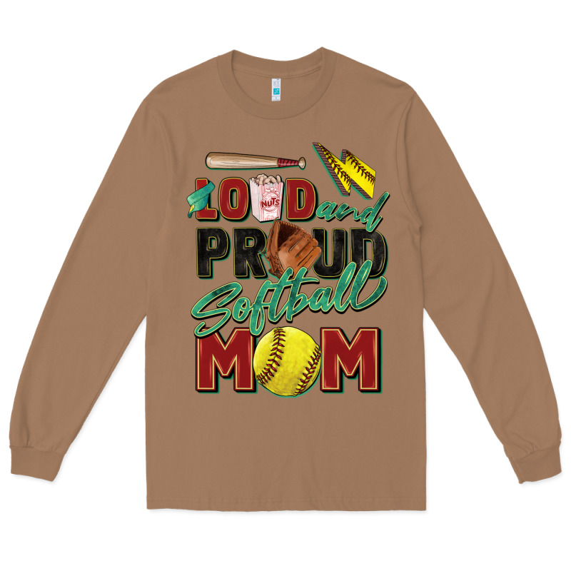Loud And Proud Softball Mom Long Sleeve Tee by Zillion Design Studio | Teevron