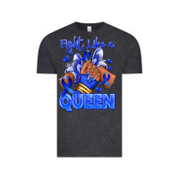 Vintage Black fight like a queen navy blue colon cancer afro gir Vintage Tee - RanaPortraitStore