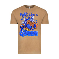 Vintage Camel fight like a queen navy blue colon cancer afro gir Vintage Tee - RanaPortraitStore