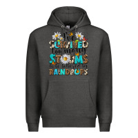 Charcoal Heather ive survived too many storms to be bothered by rai Premium Hoodie - NancyCooperArtShop