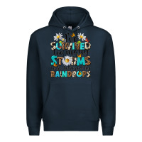 Navy ive survived too many storms to be bothered by rai Premium Hoodie - NancyCooperArtShop