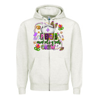 Oatmeal Heather picu mardi gras crew Zipper Hoodie - AdoDesignShop