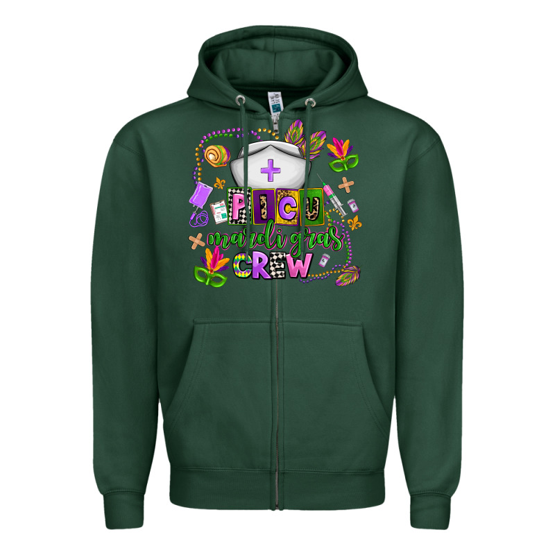 Picu Mardi Gras Crew Zipper Hoodie by AdoDesignShop | Teevron