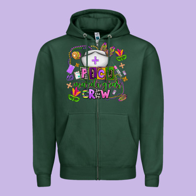 Picu Mardi Gras Crew Zipper Hoodie Designed By Adodesignshop