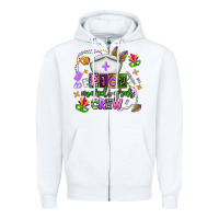 White picu mardi gras crew Zipper Hoodie - AdoDesignShop