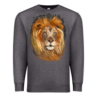 Charcoal Heather Lion Head Premium Sweatshirt - LillyAllenDesigns